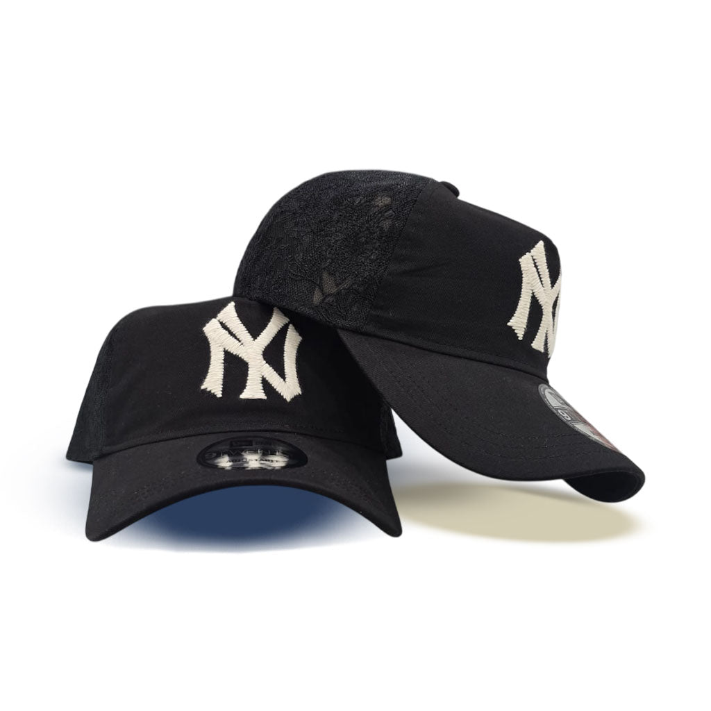 Black New York Yankees New Era A-Frame Trucker 9Forty Snapback