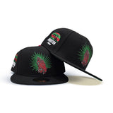 Black Praying Hands Red Bottom Houston Texas To Mexico Patch New Era 59Fifty Fitted