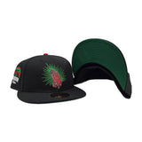 Black Praying Hands Red Bottom Houston Texas To Mexico Patch New Era 59Fifty Fitted