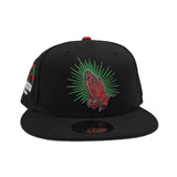 Black Praying Hands Red Bottom Houston Texas To Mexico Patch New Era 59Fifty Fitted