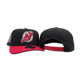 Black New Jersey Devils Red Visor Gray Bottom 30th Anniversary Side Patch New Era Curved Brim A-Frame 9Forty Snapback