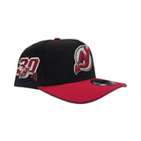 Black New Jersey Devils Red Visor Gray Bottom 30th Anniversary Side Patch New Era Curved Brim A-Frame 9Forty Snapback