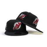 Black New Jersey Devils Green Bottom 10th Anniversary Side Patch New Era 59Fifty Fitted