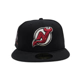 Black New Jersey Devils Green Bottom 10th Anniversary Side Patch New Era 59Fifty Fitted