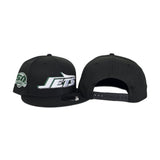 Black New York Jets Green Bottom 50 Seasons Side Patch New Era 9Fifty Snapback