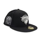 Black New York Knicks Gray Bottom Eastern Conference Side Patch New Era 59Fifty Fitted