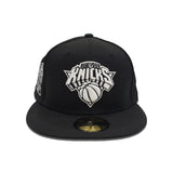 Black New York Knicks Gray Bottom Eastern Conference Side Patch New Era 59Fifty Fitted