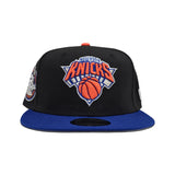 Black New York Knicks Royal Blue Visor Gray Bottom 2x Champions Side Patch New Era 9Fifty Snapback