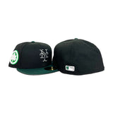 Black New York Mets Dark Green Visor Gray Bottom NYC Park Side Patch New Era 59Fifty Fitted