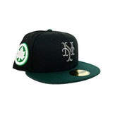 Black New York Mets Dark Green Visor Gray Bottom NYC Park Side Patch New Era 59Fifty Fitted