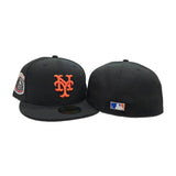 Black New York Mets Orange Logo Gray Bottom 1969 World Series Side Patch New Era 59Fifty Fitted