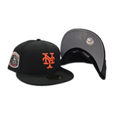 Black New York Mets Orange Logo Gray Bottom 1969 World Series Side Patch New Era 59Fifty Fitted