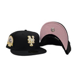 Black New York Mets Pink Bottom Shea Stadium Side Patch New Era 59Fifty Fitted