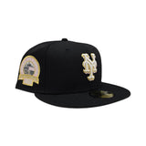 Black New York Mets Pink Bottom Shea Stadium Side Patch New Era 59Fifty Fitted