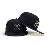 Navy Blue New York Yankees Gold Metal Badge Gray Visor New Era 9Fifty Snapback