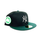 Black New York Yankees Dark Green Visor Gray Bottom NYC Park Side Patch New Era 59Fifty Fitted