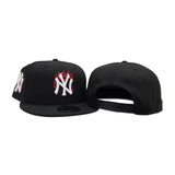 Black New York Yankees Flame Logo Gray Bottom Yankees Side Patch New Era 9Fifty Snapback