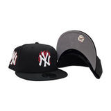 Black New York Yankees Flame Logo Gray Bottom Yankees Side Patch New Era 9Fifty Snapback