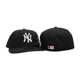 Black New York Yankees Floral Green Bottom New Era 59Fifty Fitted