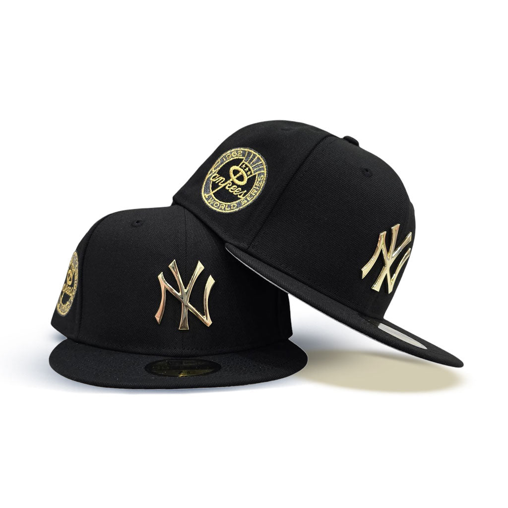 59fifty Fitted Hat Yankees Black Hat Black NY Yankees Gold Metal