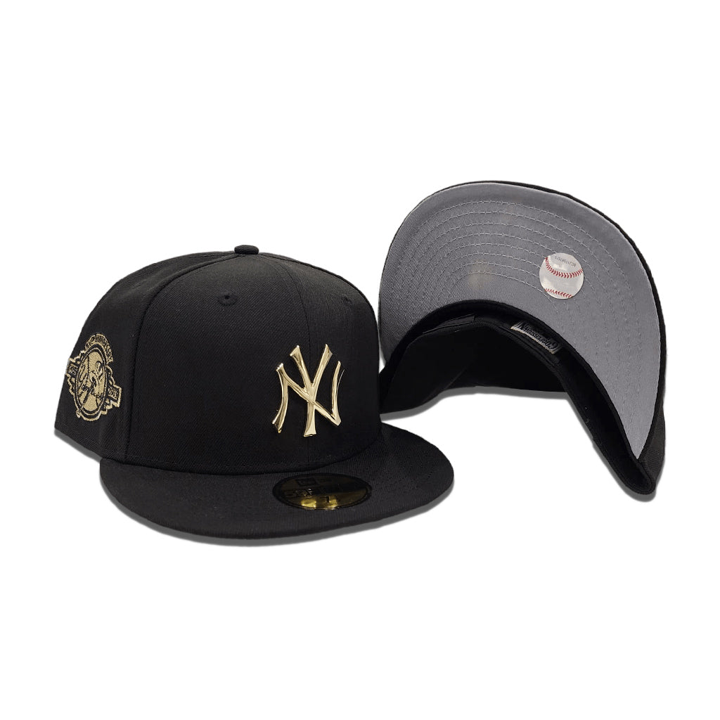 New York Yankees New Era 59FIFTY Fitted Hat (Black on Black Gray Under BRIM) 6 7/8