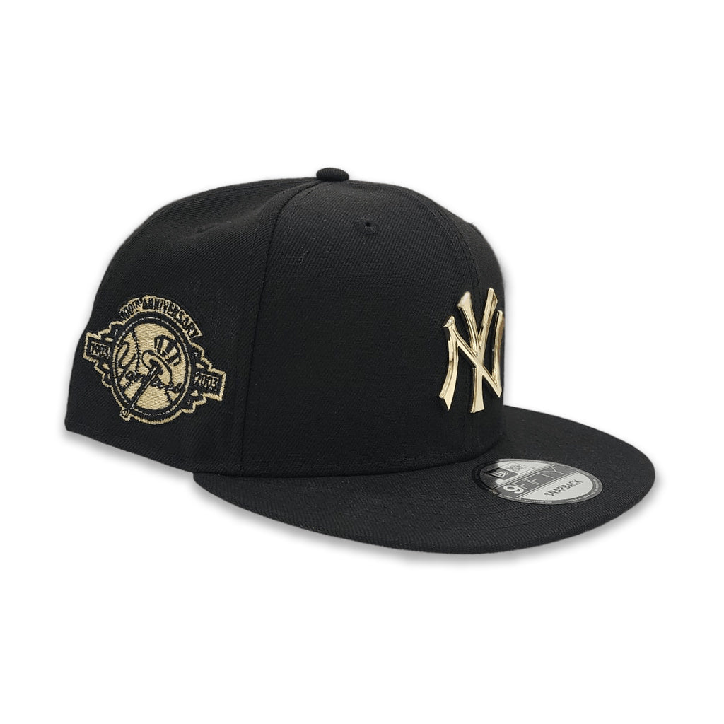 New York Yankees 100TH ANNIVERSARY MESH-BACK SIDE-PATCH Black-Pin