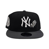 Black New York Yankees Rose Dark Gray Visor Gray Bottom 1949 World Series Side Patch New Era 9Fifty Snapback