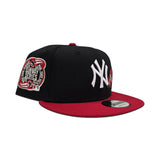 Black New York Yankees Rose Red Visor Gray Bottom 2000 Subway Series Side Patch New Era 9Fifty Snapback