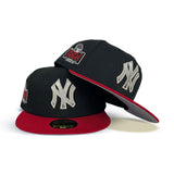 Black New York Yankees Red Visor Fitted