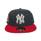 Black New York Yankees Red Visor Fitted