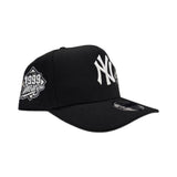 Black New York Yankees Rose Curved Brim Gray Bottom 1999 World Series Side Patch New Era 9Fifty Snapback