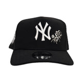 Black New York Yankees Rose Curved Brim Gray Bottom 1999 World Series Side Patch New Era 9Fifty Snapback