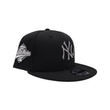 Black New York Yankees Rose Gray Bottom 1996 World Series Side Patch New Era 9Fifty Snapback