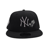 Black New York Yankees Rose Gray Bottom 1996 World Series Side Patch New Era 9Fifty Snapback