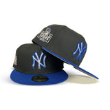 Black New York Yankees Royal Blue Visor Gray Bottom 2024 World Series Side Patch New Era 59Fifty Fitted