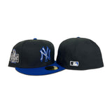 Black New York Yankees Royal Visor Fitted