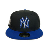 Black New York Yankees Royal Visor Fitted