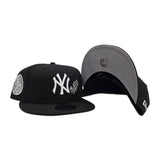 Black New York Yankees Rose Gray Bottom 1949 World Series Side Patch New Era 9Fifty Snapback