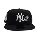 Black New York Yankees Rose Gray Bottom 1949 World Series Side Patch New Era 9Fifty Snapback