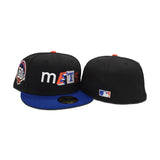 Black New York Mets Royal Blue Visor Gray Bottom 50th Anniversary Side Patch New Era 59Fifty Fitted