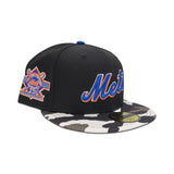 Black New York Mets Urban Camo Visor Gray Bottom 25th Anniversary Side Patch New Era 59Fifty Fitted