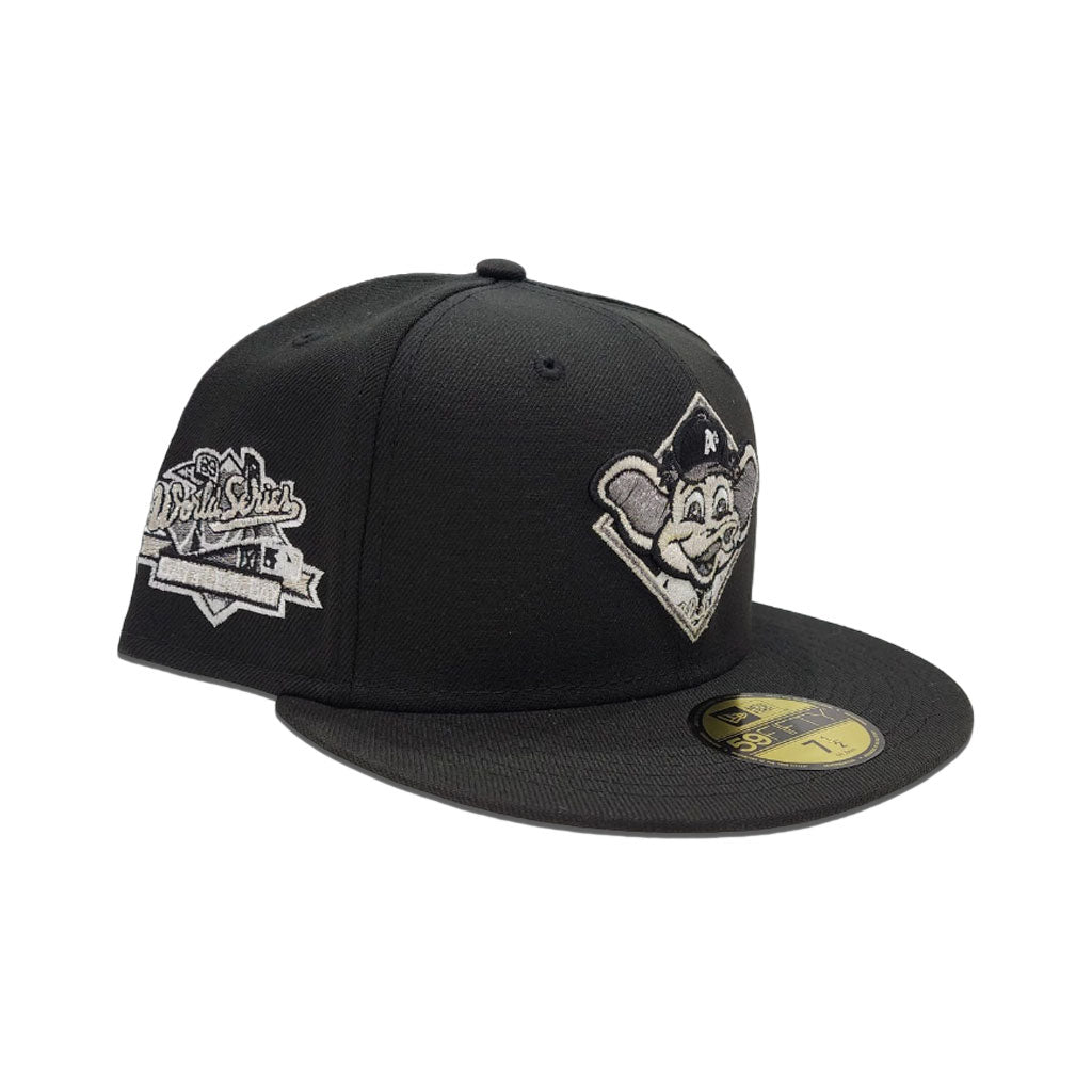 Black Oakland Athletics Mascot Logo Gray Bottom World Series Battle of The Bay Side Patch New Era 59Fifty Fitted