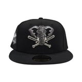 Black Oakland Athletics Gray Bottom 1989 World Series Battle of The Bay Side Patch New Era 59Fifty Fitted