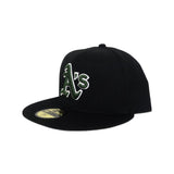 Black Oakland Athletics Gray Bottom New Era 59Fifty True Authentic On Field Fitted