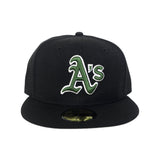 Black Oakland Athletics Gray Bottom New Era 59Fifty True Authentic On Field Fitted