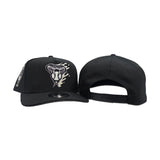 Black Paint Splash Arizona Diamondbacks Curved Brim Gray Bottom 1998 Inaugural Side Patch New Era 9Forty A-Frame Snapback