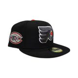 Black Philadelphia Flyers Orange Bottom 1992 All Star Game Side Patch New Era 59Fifty Fitted