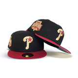 Black Philadelphia Phillies Red Visor Gray Bottom 1996 All Star Game Side Patch New Era 59Fifty Fitted