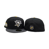 Black Pittsburgh Penguins Dark Gray Visor Gray Bottom 2008 Winter Classic Side Patch New Era 59Fifty Fitted