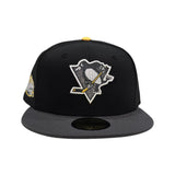 Black Pittsburgh Penguins Dark Gray Visor Gray Bottom 2008 Winter Classic Side Patch New Era 59Fifty Fitted